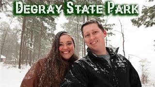 Camping in Snow at Degray Lake Resort State Park - vlog 20