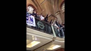 Lazio fans at London Liverpool St - 20.9.12