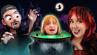 DRACULA DAD'S HAUNTED MANSiON! TRiCK or TREAT with Adley & Niko! magic doors candy halloween routine