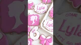 Let’s go party  Barbie theme birthday cookies #letsgoparty #pinkpinkpink  #barbie