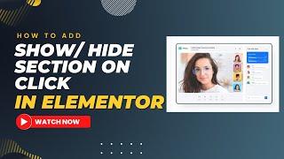 How to Add Show / Hide any Section on Click in Elementor 2022 | WordPress Tutorial 2022