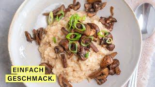 So machst du ein cremiges Risotto mit Champignons 