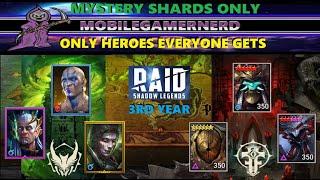 EP 6: Year 3 Raid Shadow Legends F2P Mystery Shard Only Run (New Fusion With Great New Rare Hero)