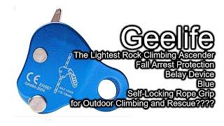 First Look | GeeLife -The Lightest Rock Climbing Ascender Fall Arrest Protection...