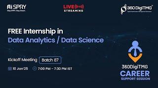 Free Data Analytics / Data Science Internship | Batch 87 | 360DigiTMG