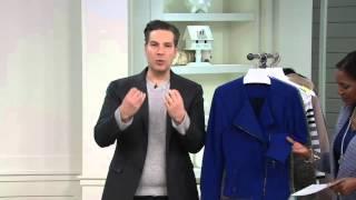 H by Halston Slub Knit Asymmetrical Zip Moto Jacket on QVC