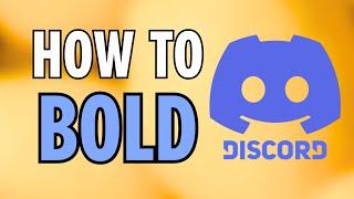 Discord : How to Bold Text in Discord - Formating Text Quick (2024)