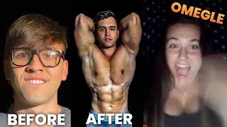 Aesthetics on Omegle 21: NERD to JACKED Prank | "Girls Rate Me Out of 10" | Girls Reactions Omegle