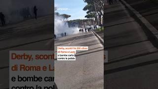 Derby della Capitale, scontri tra 209 ultras di Roma e Lazio e bombe carta contro la polizia #news