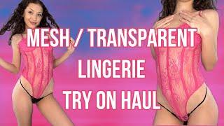 4K | Transparent Lingerie Try On Haul 🩷 Sheer, Mesh & Lace | Ora Lynae