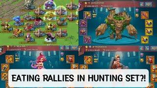 Lords mobile - Eating Rallies in Hunting Set? E*W vs ME