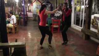 Rodolfo Montaño and Dasha La Guajira Elizarova dancing bachata dominicana