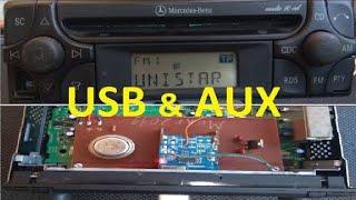 Как сделать AUX и USB в магнитоле Mercedes-Benz audio 10cd переделка