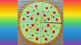 Pizza craft |  Paper pizza craft | DIY |  School project