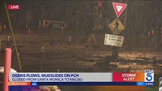 PCH buried by mudslides; closed from Malibu to Palisades