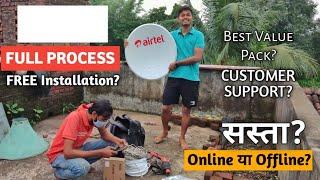 Online DTH Order Setup & Full Process | Cheapest Airtel DTH Unboxing | Online vs Offline