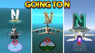 GOING TO N ON MAP IN EVERY GTA GAME !