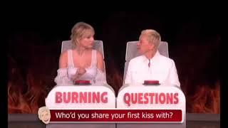 Taylor swift plays burning questions on the ellen show.