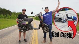 I Crashed Mikes NEW Moped!