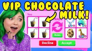 TRADING ONLY *EXPENSIVE VIP CHOCOLATE MILK* for NEONS in *RICH* FLEX TRADE SERVER! Adopt Me Roblox