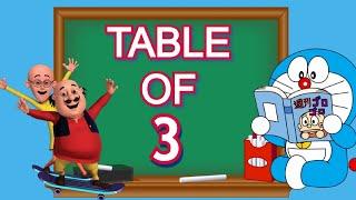 Table of 3 | Maths table, 3 ka pahada, 3 ka table | Multiplication Table of 3 Maths Tables Song