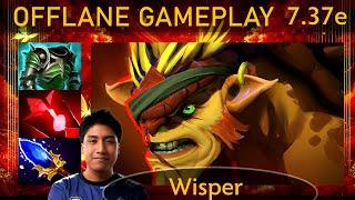 ⭐ 7.37e Wisper Bristleback |K+A-D - 22 KP - 71%| Offlane Gameplay - Dota 2 Top MMR