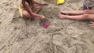 Building sand castles! Melbourne beach, FL private beach