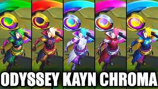 All Legendary Odyssey Kayn Chroma Skins Spotlight (League of Legends)