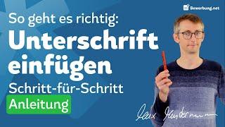 Unterschrift in Word einfügen - Schritt für Schritt