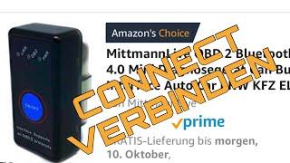 MittmannLive OBD 2 ELM327 verbinden connecting IOS Android Auto Doctor Torque