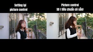 Cách setting màu ảnh ăn liền cho Nikon Z6II chụp chân dung màu da trắng hồng