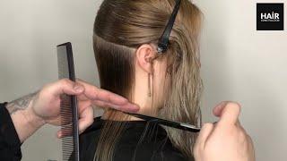 BOB THE SIMPLE TECHNIQUE STEP-BY-STEP, SMOOTH LINE WITH REFINEMENT TO DRY.