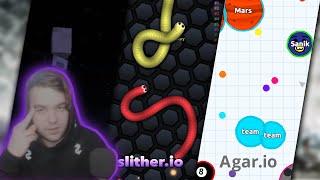 Адамсон играет в браузерные игры(Sliether.io, Agar.io, Слендер Craft)