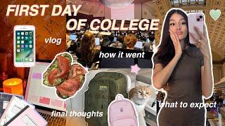 first day of college vlog 🪐 | what’s in my back pack, in person classes, preparing for the day,