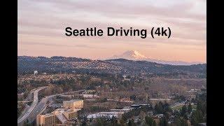 Driving into Seattle from Bellevue (4k)