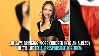 ZOE SALDANA, MOTHER OF 3, SAYS IT'S 'IRRESPONSIBLE' TO HAVE MORE KIDS