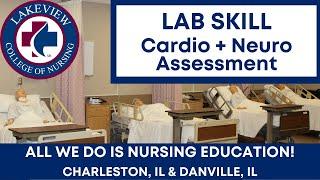 Student Demonstrates Cardiovascular & Neuro Assessment in Nursing Skills Lab