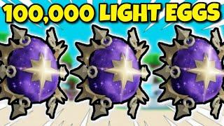 I Hatched 100,000 LIGHT EGGS And Got This... (Bubble Gum Simulator INFINITY)