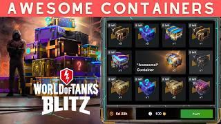 Awesome container WoT Blitz | Opening 7+ Awesome Containers