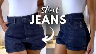 Como Fazer Short Jeans com Braguilha, Cós e Bolsos