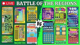 BATTLE OF THE REGIONSNORTH vs. SOUTH SCRATCH OFF LOTTERY TICKETS