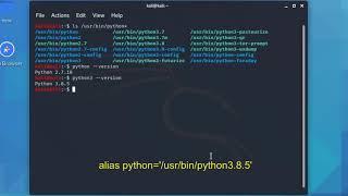 How to Change Python Old version to Latest Python version || Kali Linux Tutorial- Sep 2020  ||