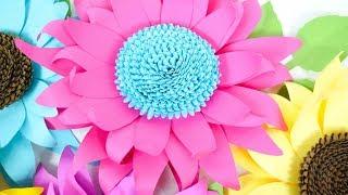 How to Make Paper Sunflowers - Paper Flower Tutorial