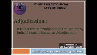 Decree , Adjudication And Types of Decree