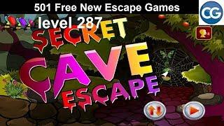 [Walkthrough] 501 Free New Escape Games level 287 - Secret cave escape - Complete Game