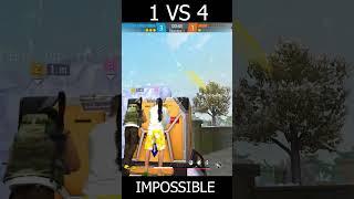 1VS4 Impossible ClutchAgainst CS Rank Pushers #shorts #short #freefirelive #freefire