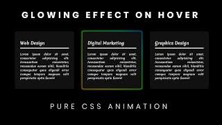 Pure CSS Glowing Effect on Hover | Glowing Gradient Hover Effect