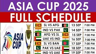 Asia Cup 2025 Full Schedule Announced Date, Timings And Venues |