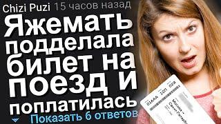 ЯЖЕМАТЬ ПОДДЕЛАЛА БИЛЕТ НА ПОЕЗД И ПОПЛАТИЛАСЬ. ЯЖЕМАТЬ ИСТОРИИ.