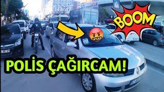 SAĞA ÇEK POLİS ÇAĞIRCAM! Kapı açma kazası! (Motorcu Olayları TR)